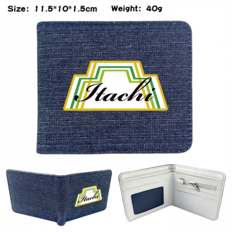 Haikyuu!! Anime denim folding full-color wallet 11.5X10X1.5CM 