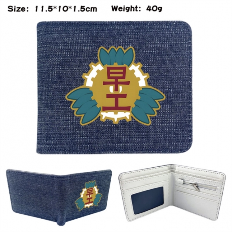 Haikyuu!! Anime denim folding full-color wallet 11.5X10X1.5CM 
