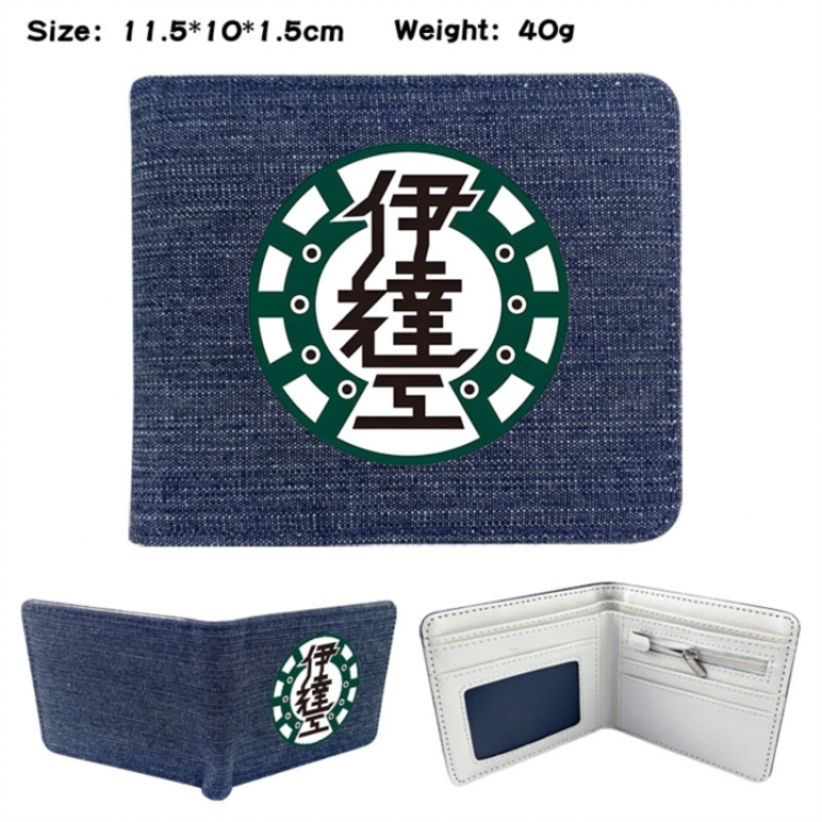 Haikyuu!! Anime denim folding full-color wallet 11.5X10X1.5CM 