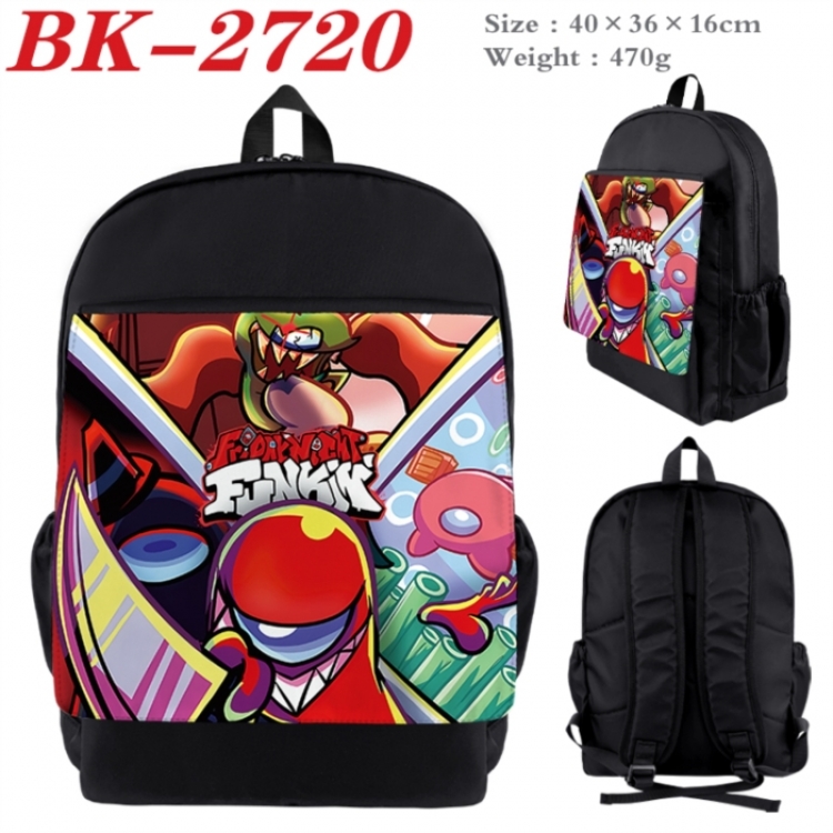 AMONG US Waterproof nylon canvas flip color picture backpack 40X36X16CM