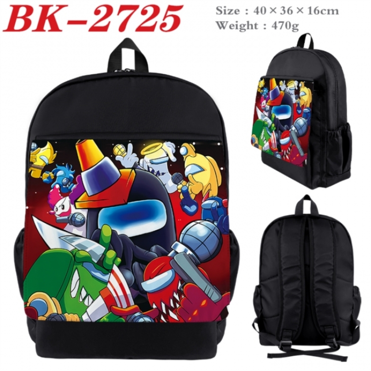 AMONG US Waterproof nylon canvas flip color picture backpack 40X36X16CM