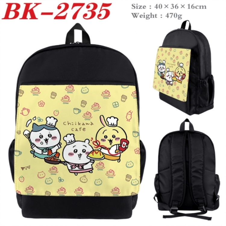 Chiikawa Waterproof nylon canvas flip color picture backpack 40X36X16CM