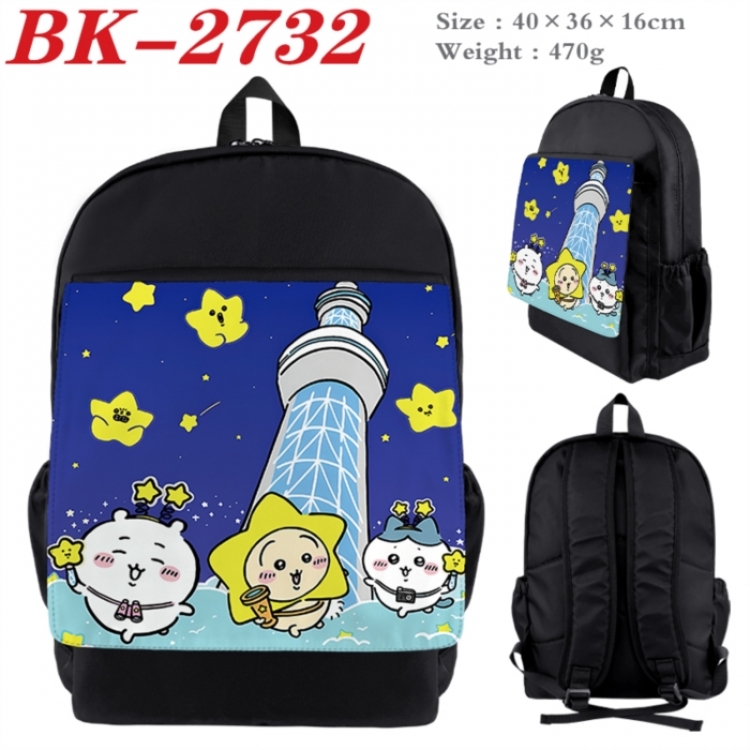 Chiikawa Waterproof nylon canvas flip color picture backpack 40X36X16CM