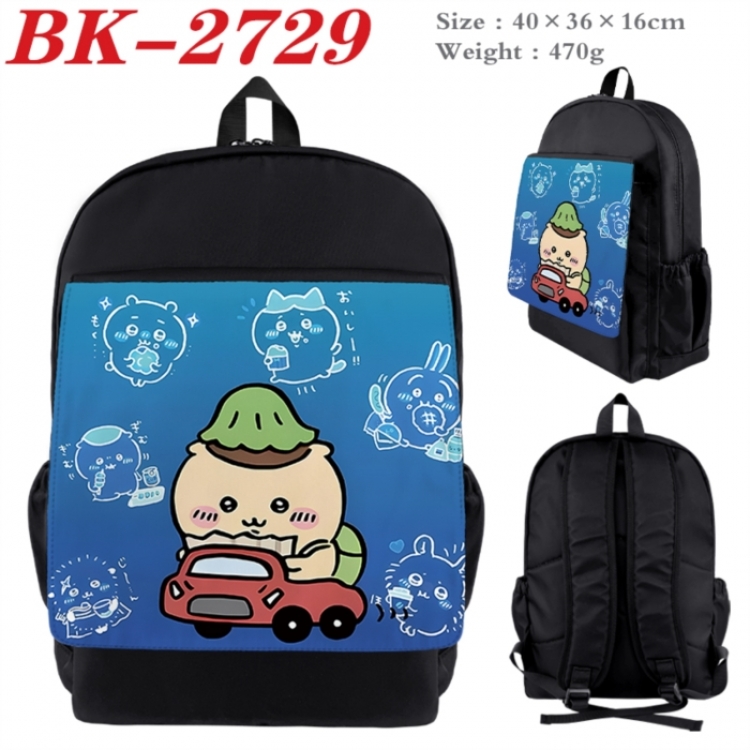 Chiikawa Waterproof nylon canvas flip color picture backpack 40X36X16CM