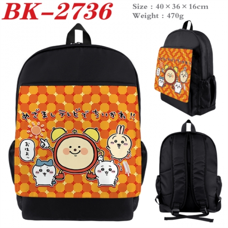 Chiikawa Waterproof nylon canvas flip color picture backpack 40X36X16CM