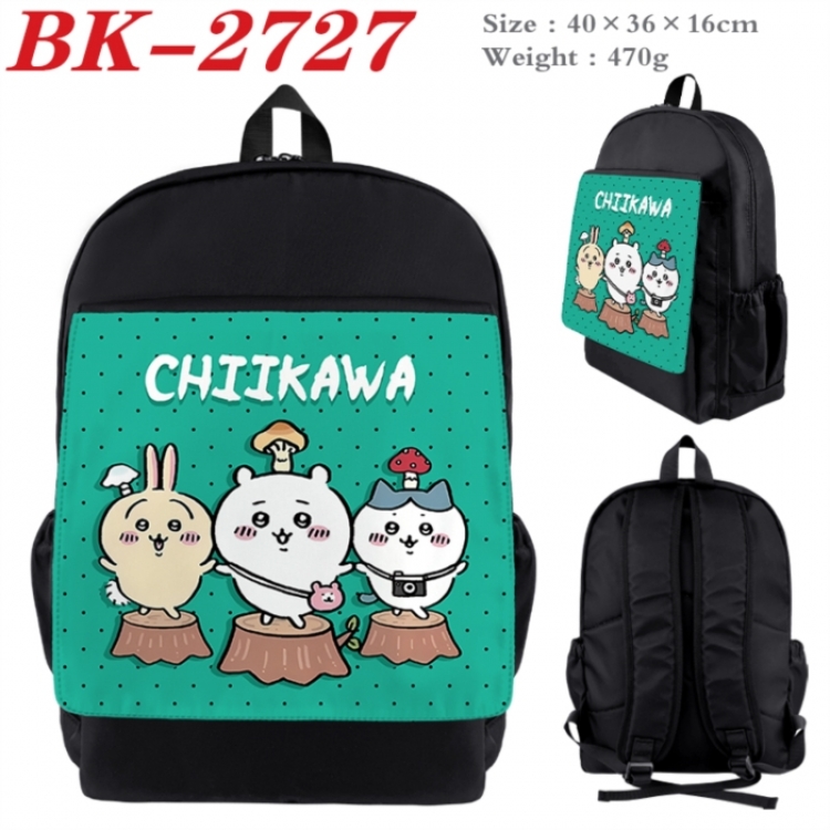 Chiikawa Waterproof nylon canvas flip color picture backpack 40X36X16CM