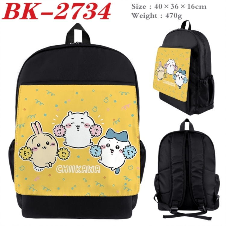 Chiikawa Waterproof nylon canvas flip color picture backpack 40X36X16CM