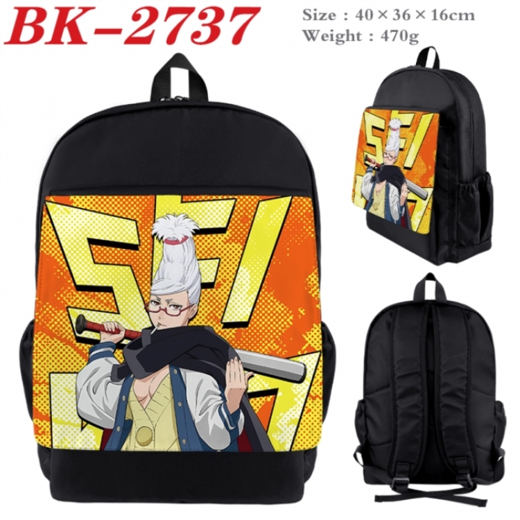 Dandadan Waterproof nylon canvas flip color picture backpack 40X36X16CM