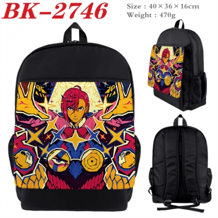 Dandadan Waterproof nylon canvas flip color picture backpack 40X36X16CM