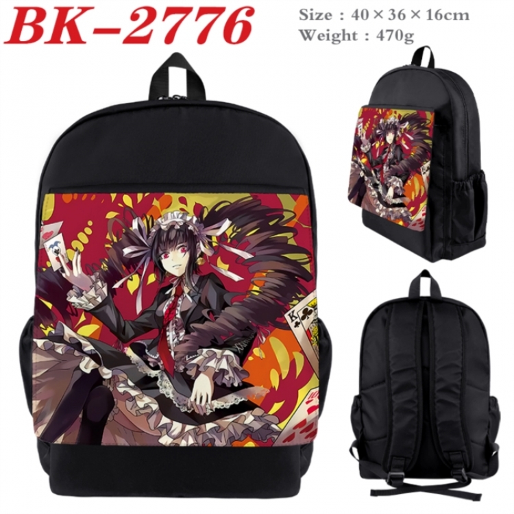 Dangan-Ronpa Waterproof nylon canvas flip color picture backpack 40X36X16CM