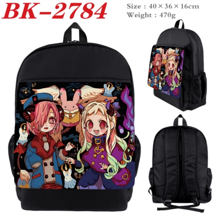 Toilet-bound Hanako-kun Waterproof nylon canvas flip color picture backpack 40X36X16CM
