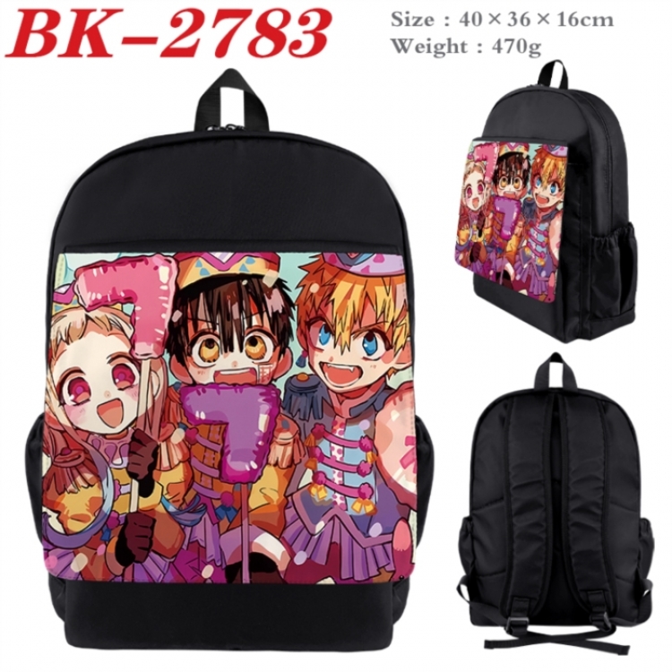 Toilet-bound Hanako-kun Waterproof nylon canvas flip color picture backpack 40X36X16CM