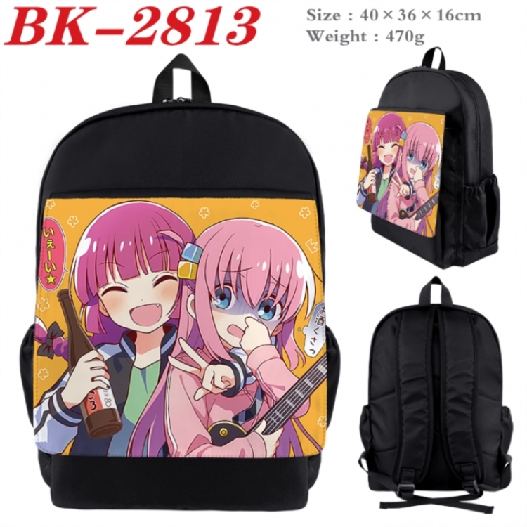 BOCCHI THE ROCK! Waterproof nylon canvas flip color picture backpack 40X36X16CM
