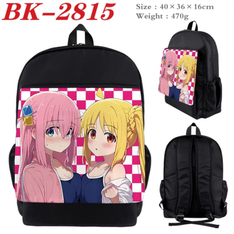 BOCCHI THE ROCK! Waterproof nylon canvas flip color picture backpack 40X36X16CM