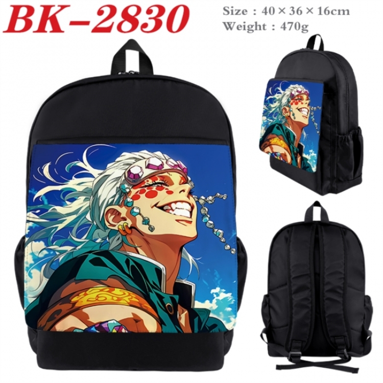 Demon Slayer Kimets Waterproof nylon canvas flip color picture backpack 40X36X16CM