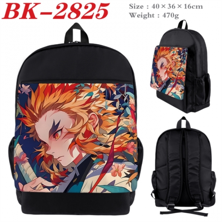 Demon Slayer Kimets Waterproof nylon canvas flip color picture backpack 40X36X16CM