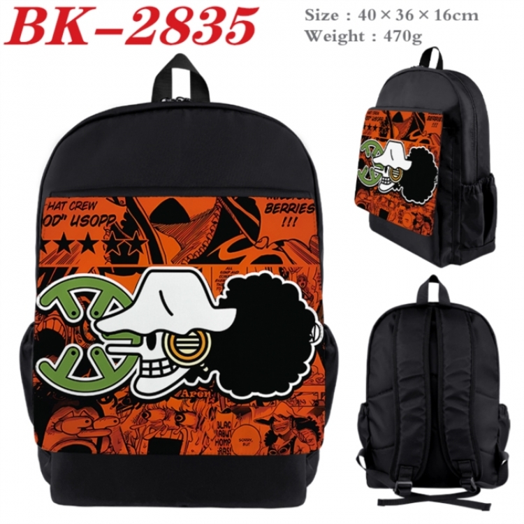 One Piece Waterproof nylon canvas flip color picture backpack 40X36X16CM