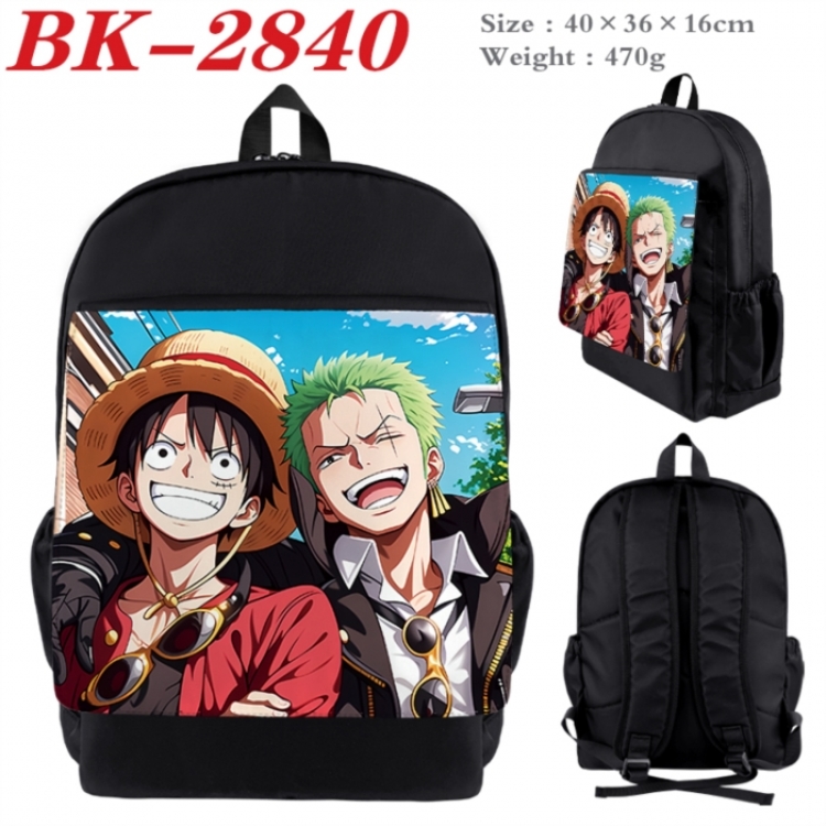 One Piece Waterproof nylon canvas flip color picture backpack 40X36X16CM