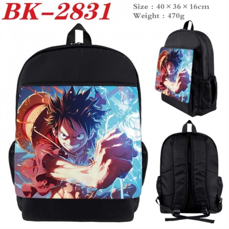 One Piece Waterproof nylon canvas flip color picture backpack 40X36X16CM