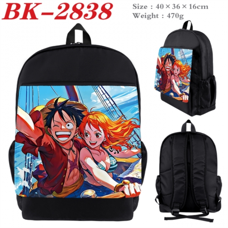 One Piece Waterproof nylon canvas flip color picture backpack 40X36X16CM