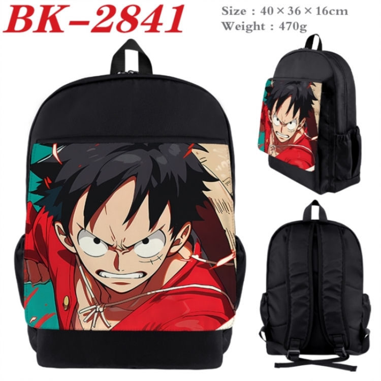 One Piece Waterproof nylon canvas flip color picture backpack 40X36X16CM