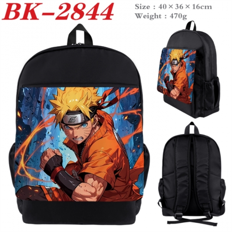 Naruto Waterproof nylon canvas flip color picture backpack 40X36X16CM