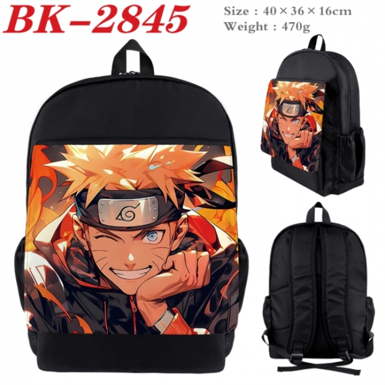 Naruto Waterproof nylon canvas flip color picture backpack 40X36X16CM
