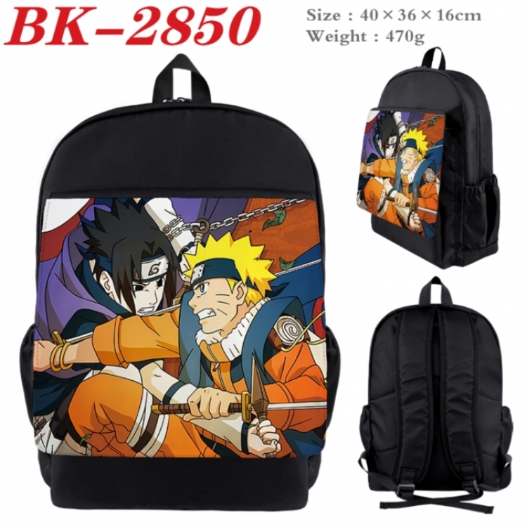Naruto Waterproof nylon canvas flip color picture backpack 40X36X16CM