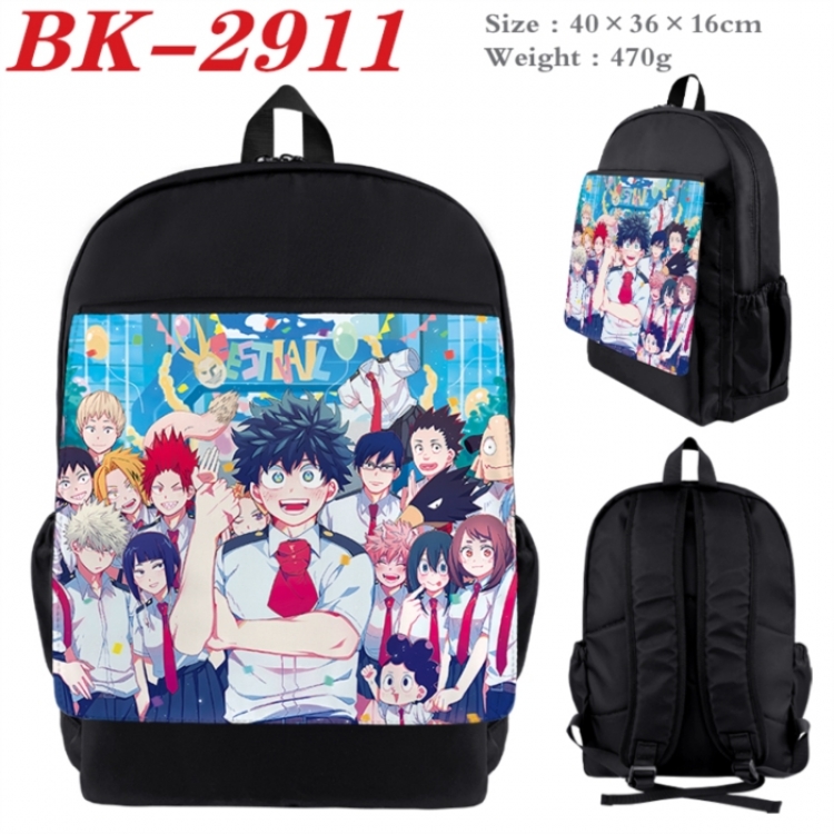 My Hero Academia Waterproof nylon canvas flip color picture backpack 40X36X16CM