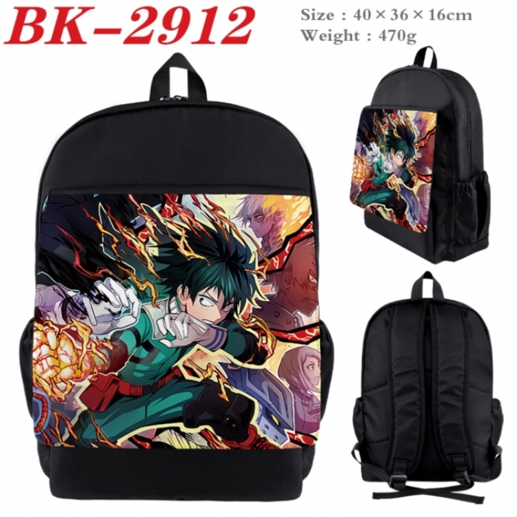 My Hero Academia Waterproof nylon canvas flip color picture backpack 40X36X16CM