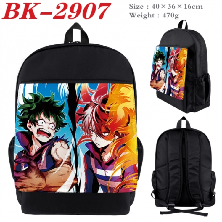 My Hero Academia Waterproof nylon canvas flip color picture backpack 40X36X16CM