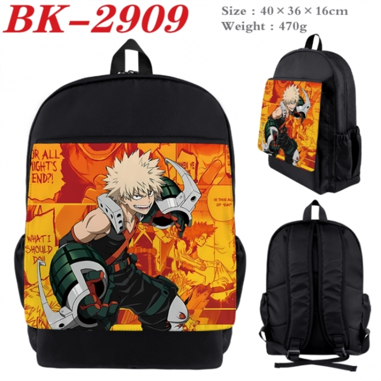 My Hero Academia Waterproof nylon canvas flip color picture backpack 40X36X16CM
