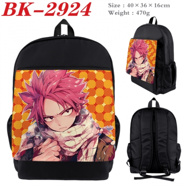 Fairy tail Waterproof nylon canvas flip color picture backpack 40X36X16CM