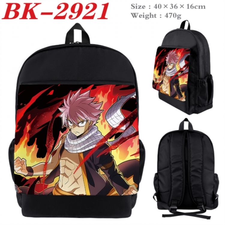 Fairy tail Waterproof nylon canvas flip color picture backpack 40X36X16CM
