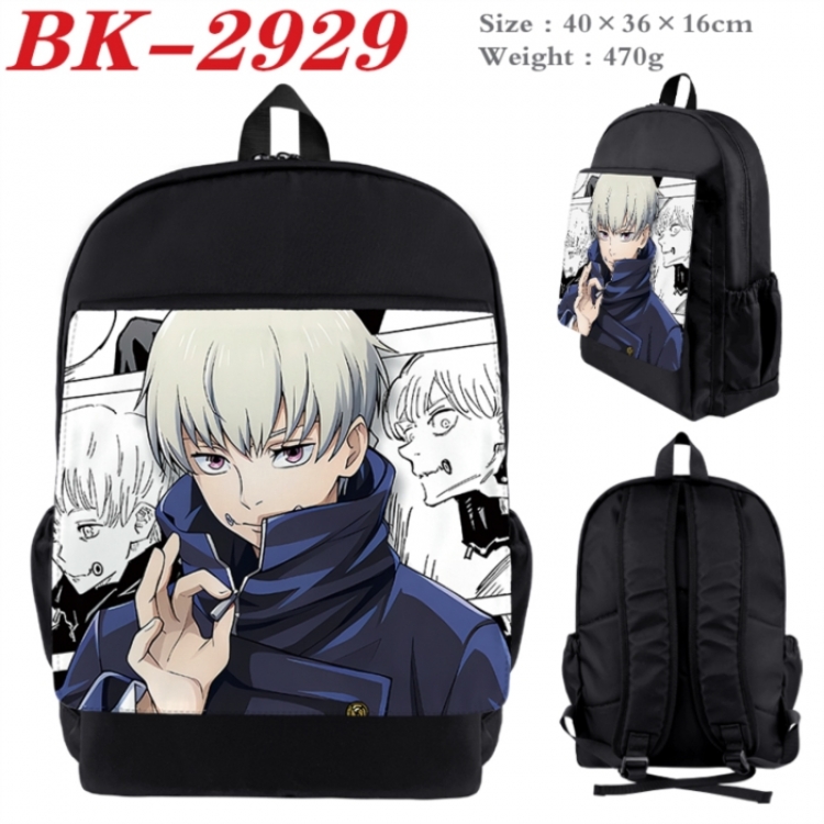 Jujutsu Kaisen Waterproof nylon canvas flip color picture backpack 40X36X16CM