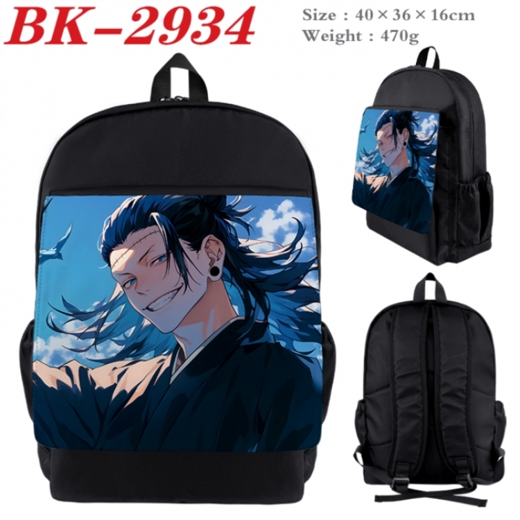 Jujutsu Kaisen Waterproof nylon canvas flip color picture backpack 40X36X16CM