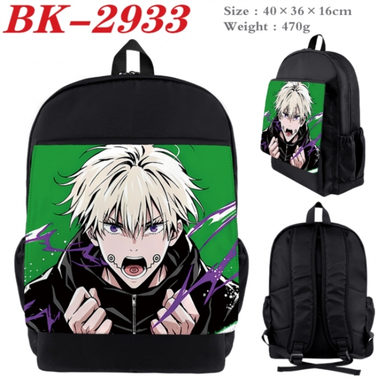 Jujutsu Kaisen Waterproof nylon canvas flip color picture backpack 40X36X16CM