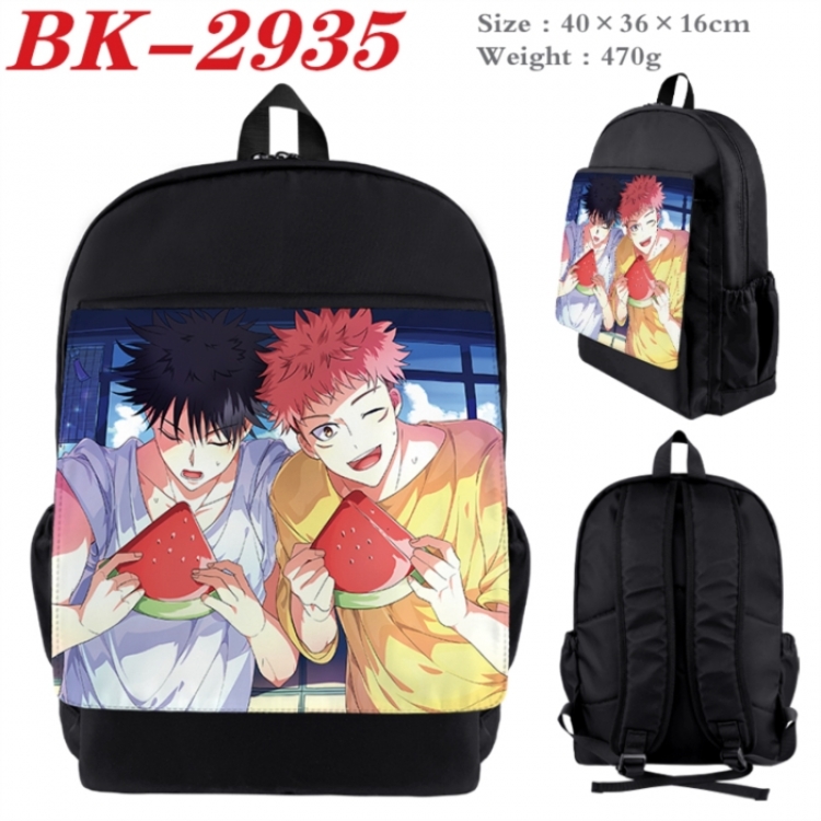 Jujutsu Kaisen Waterproof nylon canvas flip color picture backpack 40X36X16CM