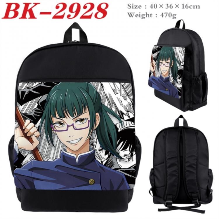 Jujutsu Kaisen Waterproof nylon canvas flip color picture backpack 40X36X16CM