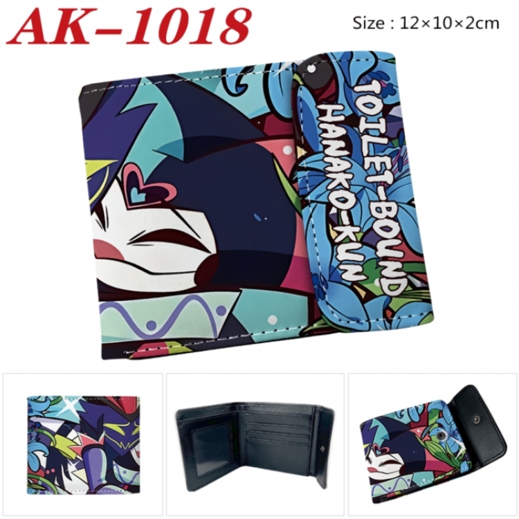 Hazbin Hotel Anime PU leather full color buckle two fold wallet 12X10X2CM