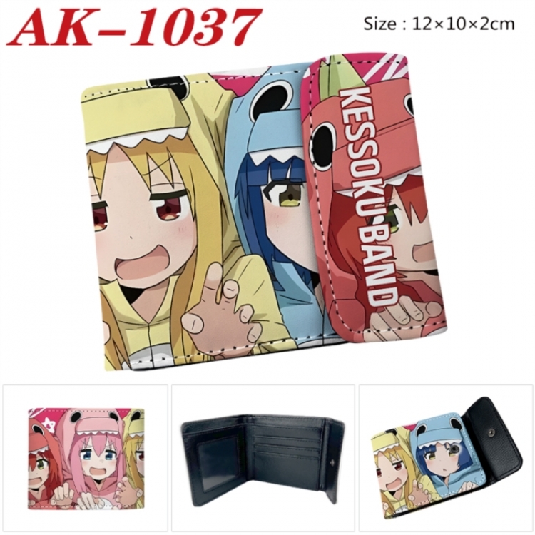 BOCCHI THE ROCK! Anime PU leather full color buckle two fold wallet 12X10X2CM