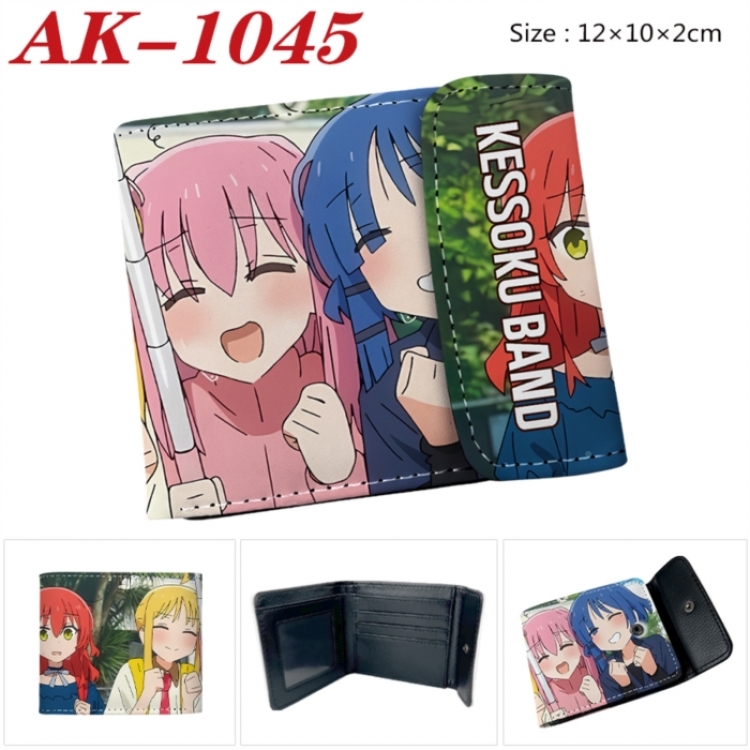 BOCCHI THE ROCK! Anime PU leather full color buckle two fold wallet 12X10X2CM