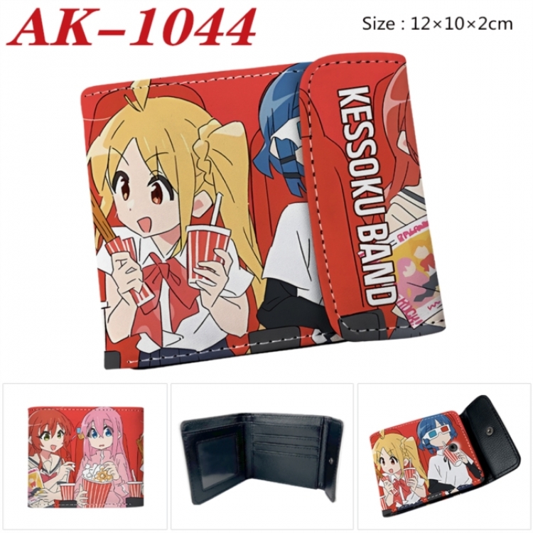 BOCCHI THE ROCK! Anime PU leather full color buckle two fold wallet 12X10X2CM