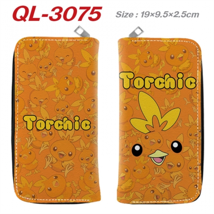 Pokemon Anime peripheral PU leather full-color long zippered wallet 19.5x9.5x2.5cm