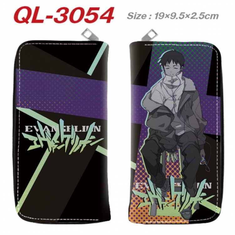 EVA  Anime peripheral PU leather full-color long zippered wallet 19.5x9.5x2.5cm
