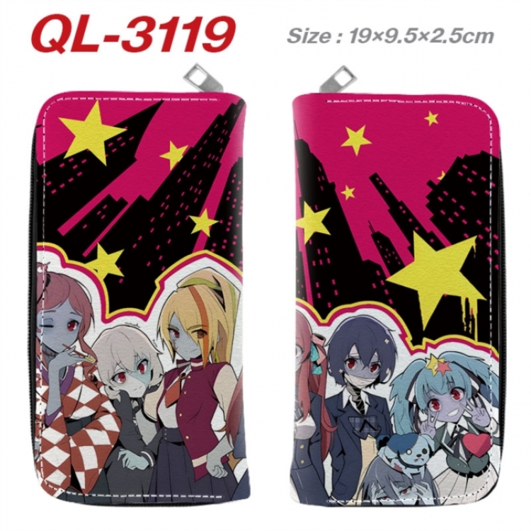 ZombieLandSaga Anime peripheral PU leather full-color long zippered wallet 19.5x9.5x2.5cm