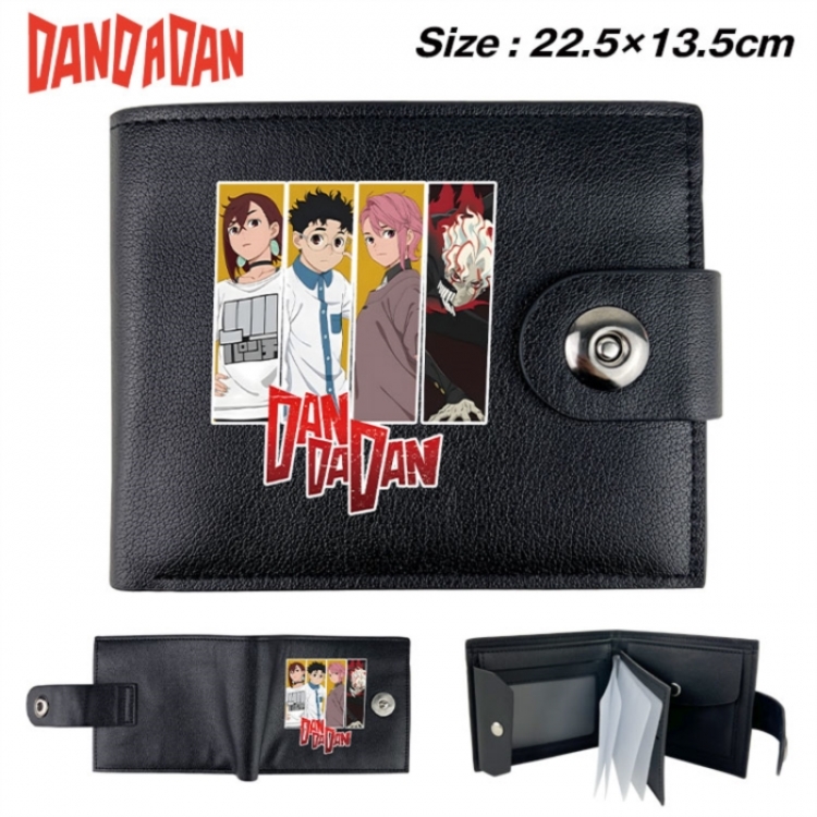 Dandadan Animation snap fastener black pickup bag wallet 22.5X13.5CM
