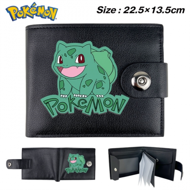 Pokemon Animation snap fastener black pickup bag wallet 22.5X13.5CM