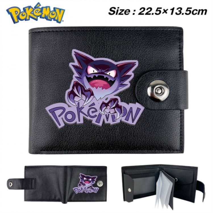 Pokemon Animation snap fastener black pickup bag wallet 22.5X13.5CM