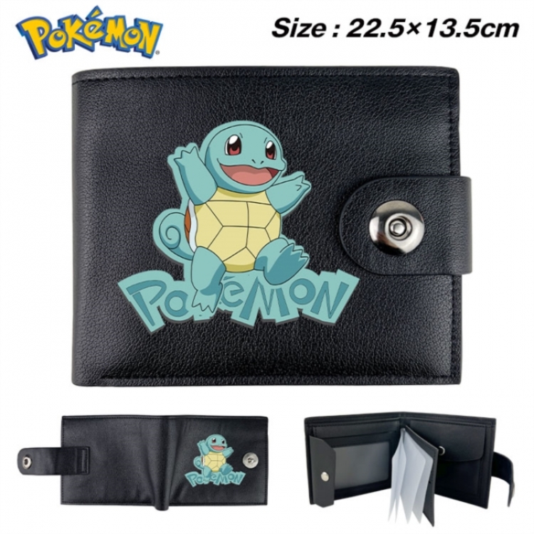 Pokemon Animation snap fastener black pickup bag wallet 22.5X13.5CM